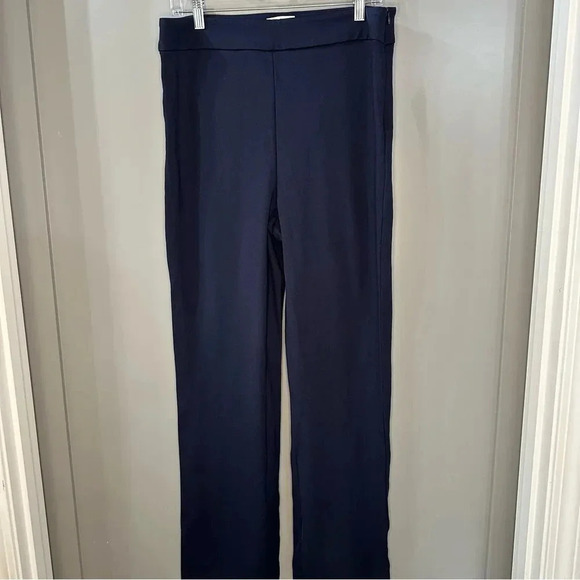 NWOT Chloe Kristyn Navy Brennan Straight Leg Ponte Pant Size Large - Picture 3 of 7